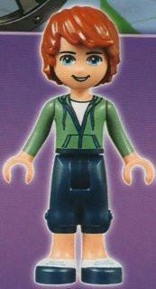 LEGO Minifigure-Julian, Dark Blue Cropped Trousers, Sand Green Hoodie-Friends-FRND084-Creative Brick Builders